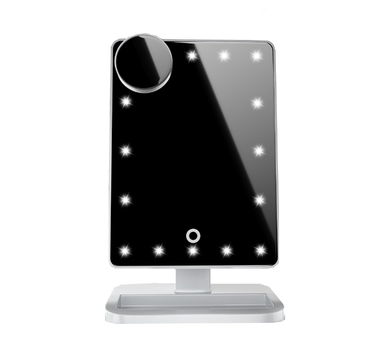 Touch Screen Makeup Mirror With 20 LED Light Bluetooth Music Speaker 10X Magnifying Mirrors Lights - One Red Hill